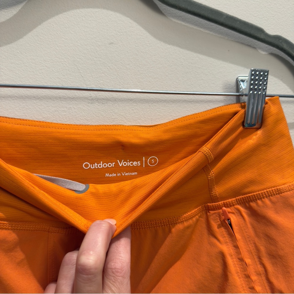 Outdoor Voices Bright Orange Athletic Shorts Size Small - Picture 3 of 8